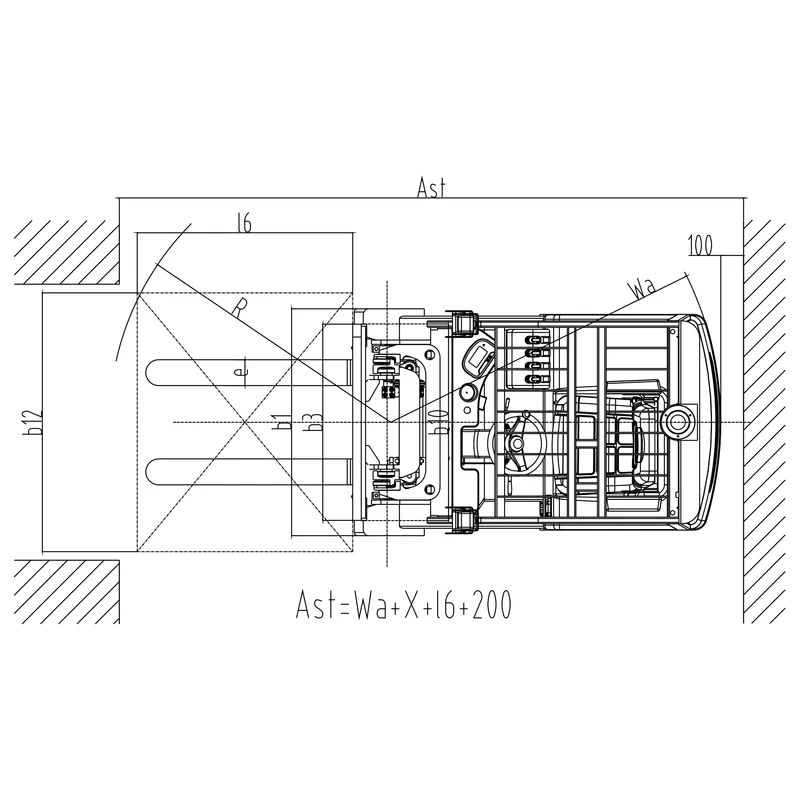 Empilhador elétrico compacto ECV15ET de 3 rodas, vista 4