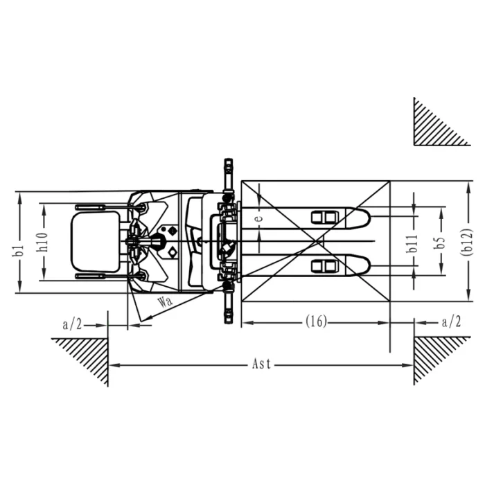 Mastro do empilhador elétrico de paletes EVV20-P