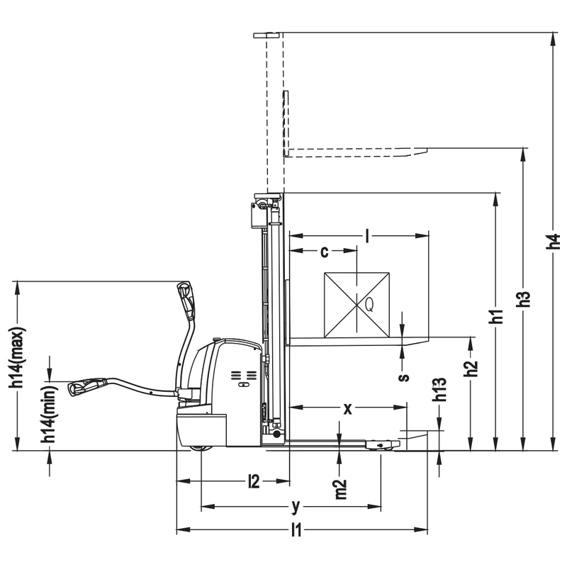 Empilhador elétrico pedonal EVV10/EVV12/EVV15, vista 3