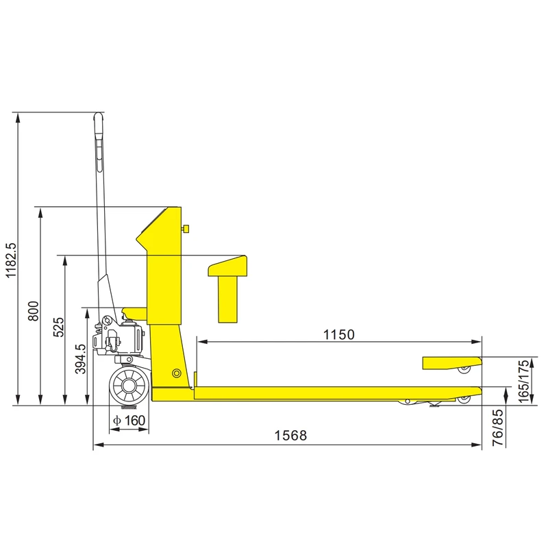 Porta-paletes de pesagem RPVV2000/RPVV2000P com impressora integrada