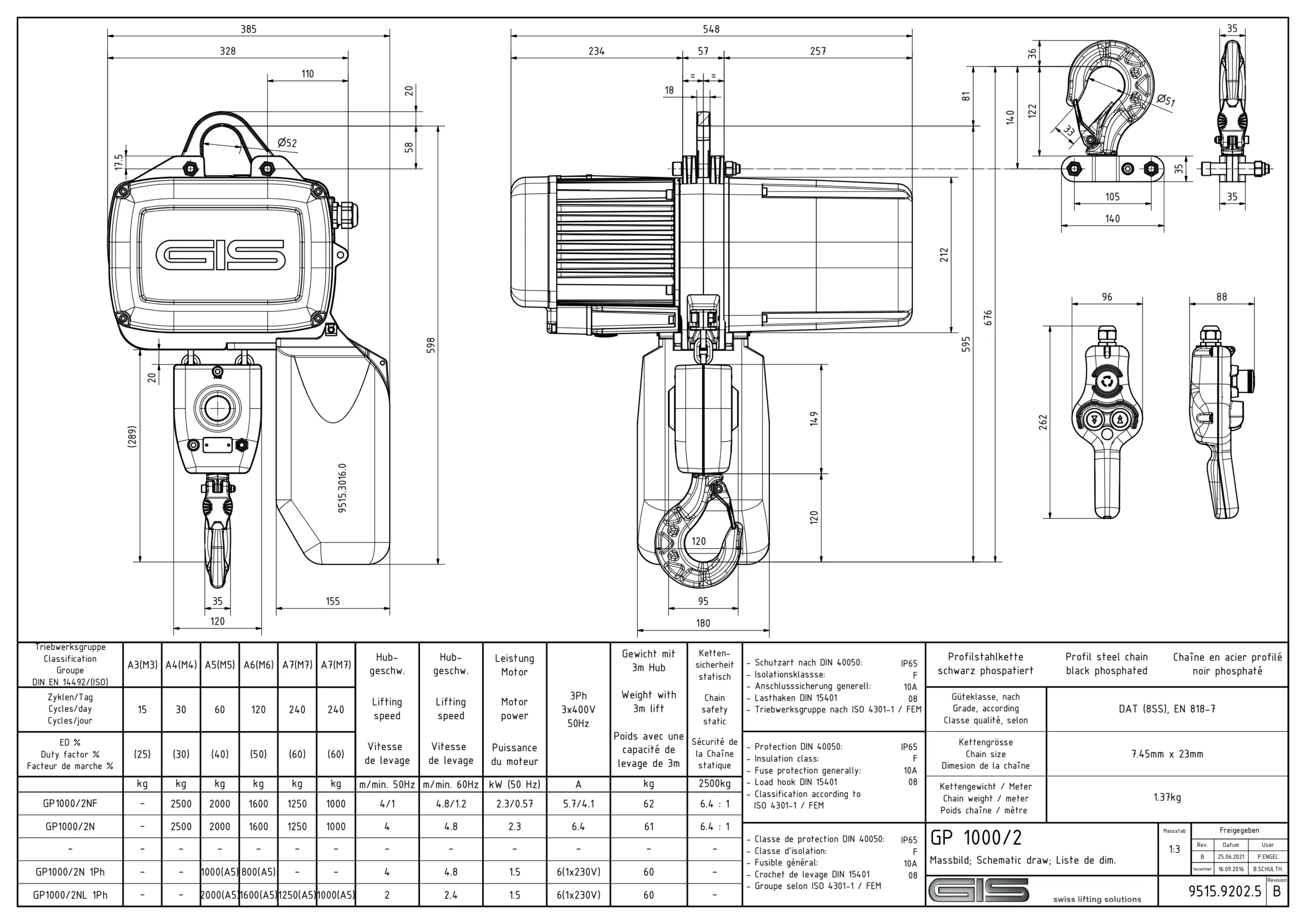Detalhe do diferencial elétrico de corrente GIS GP1000