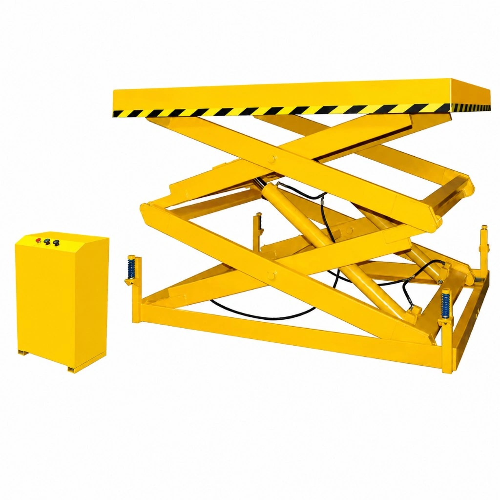 Mesa elevatória de tesoura dupla para trabalhos pesados 2000 kg