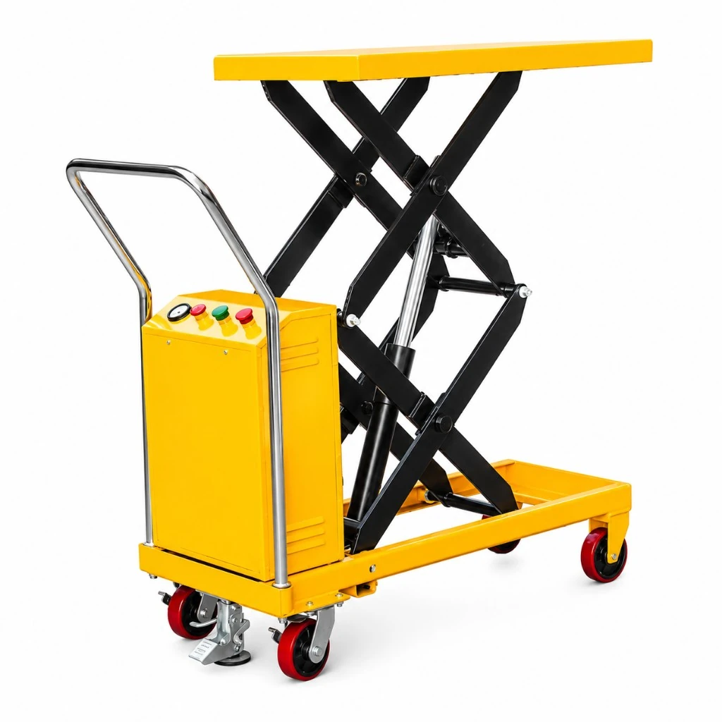 Mesa elevatória móvel semielétrica de tesoura dupla (PMPS350D) 350 kg 1320 mm