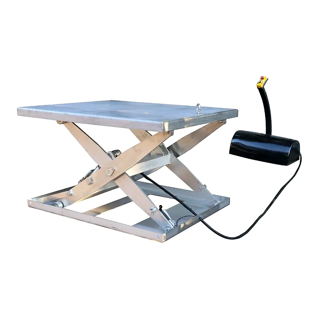 Mesa elevatória elétrica em aço inoxidável AISI 304 (JHS1800S) 1800 kg