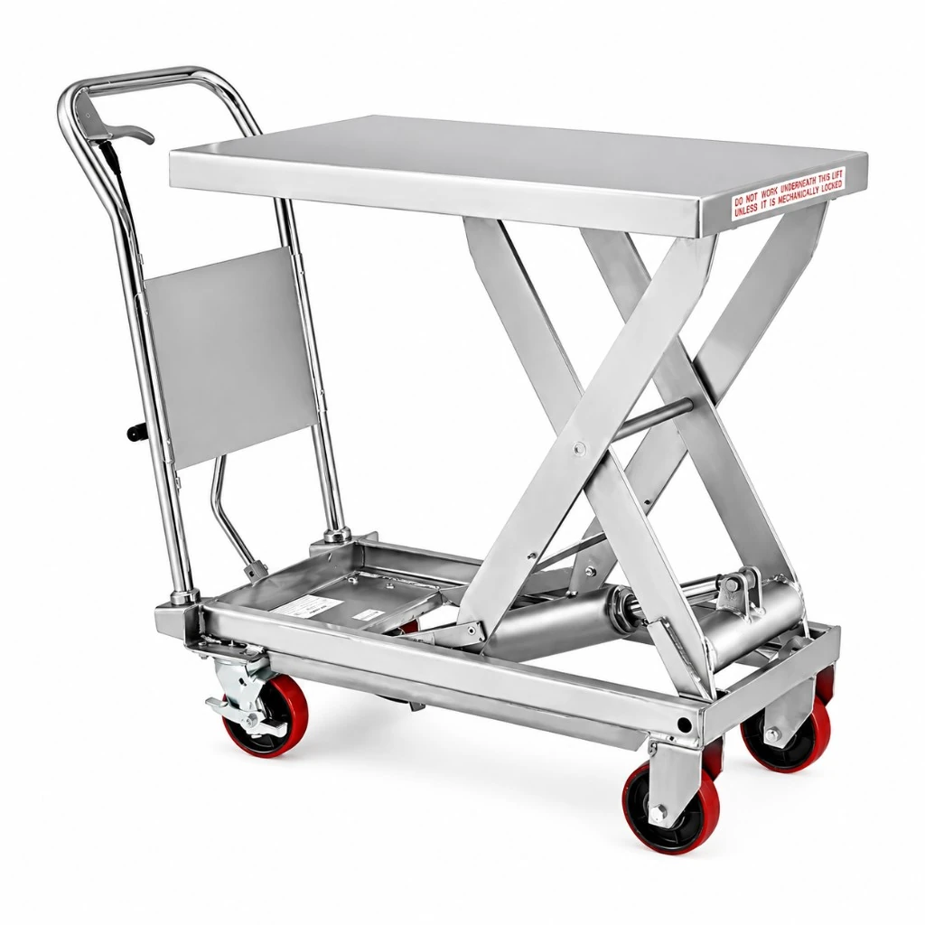 Mesa elevatória móvel em aço inoxidável (MPS300S) 300 kg