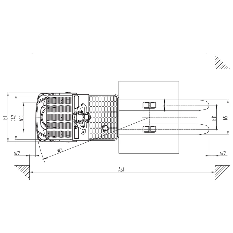 Preparador de encomendas elétrico NKV10/NKV12 – garfos