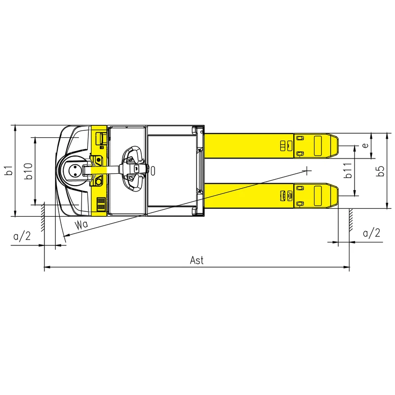Preparador de encomendas elétrico NKV30-P com garfos