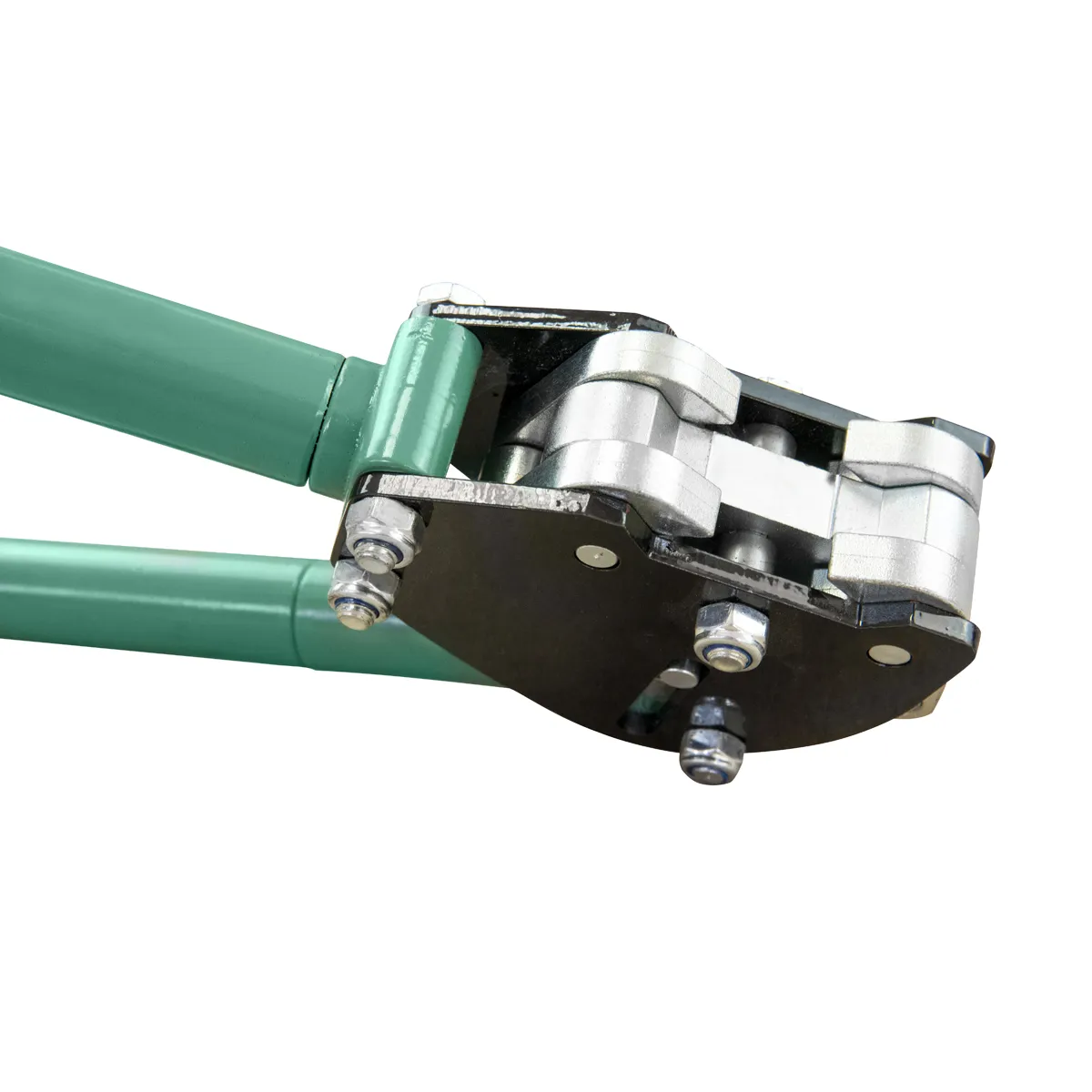 Vista adicional do tensor TENSIONER-32S para fita de aço de 32 mm
