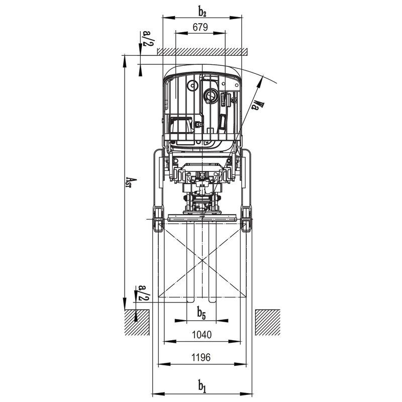 Empilhador elétrico retrátil REV20DDS com capacidade de 2000 kg