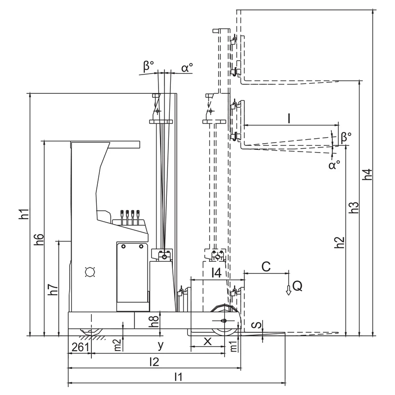 Empilhador retrátil contrabalançado REV15SJ de 1500 kg – imagem 2