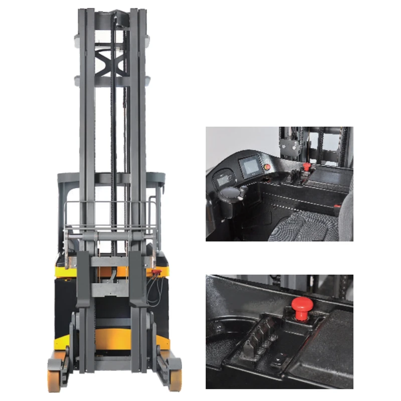 Empilhador retrátil supercompacto REV16 com direção assistida elétrica
