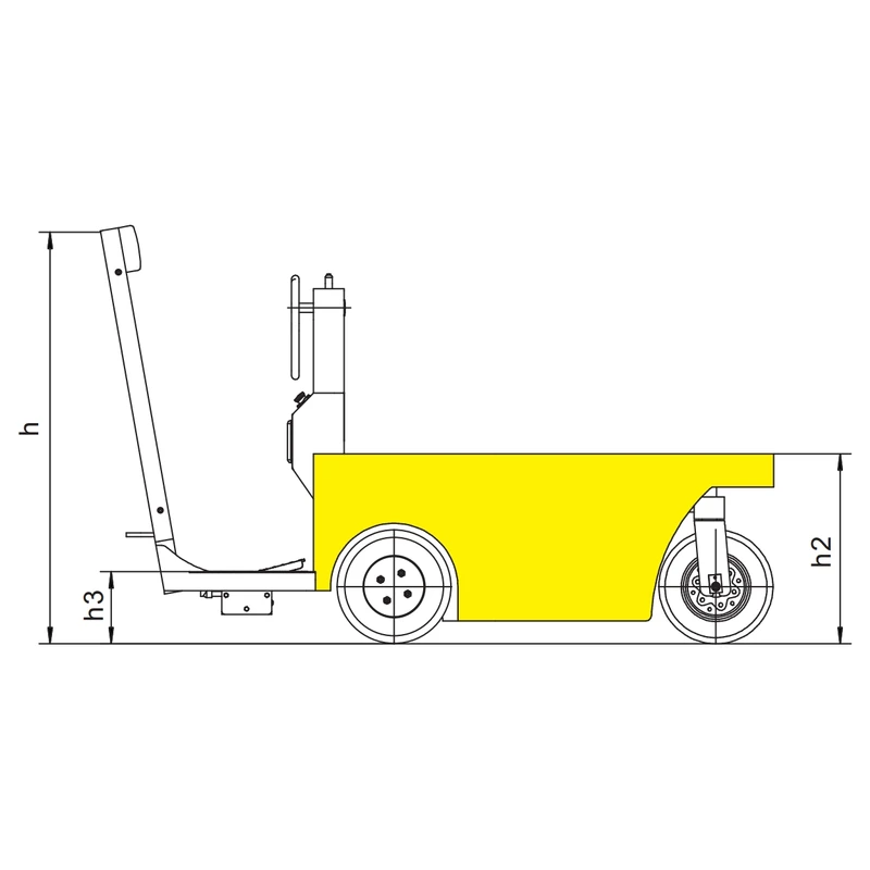 Plataforma de carga do trator elétrico EKV25